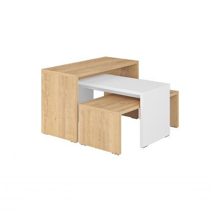 Kanta Modern Coffee Table White/Oak - Image 3