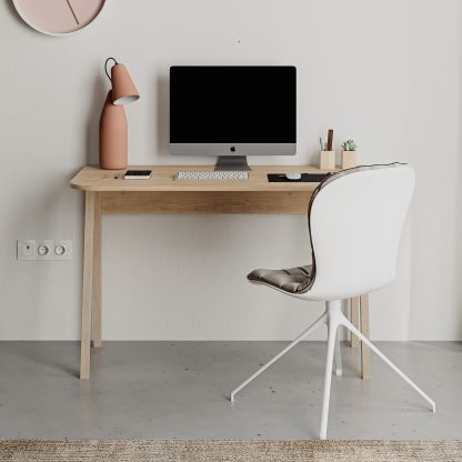 Luton Modern Study Desk Oak 120cm Wide - Image 6