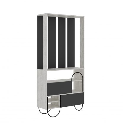 Norfolk Hall Stand Coat Rack with Shoe Storage White Anthracite Grey - Image 3