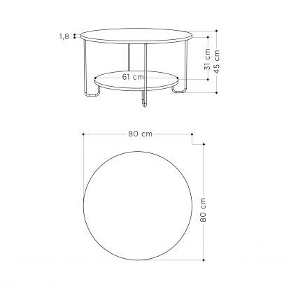 Corro Modern Coffee Table Oak Lotus - Image 2