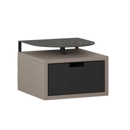 Decortie Modern Oslo Nightstand  Bedside Table with Drawer Grey - Image 6