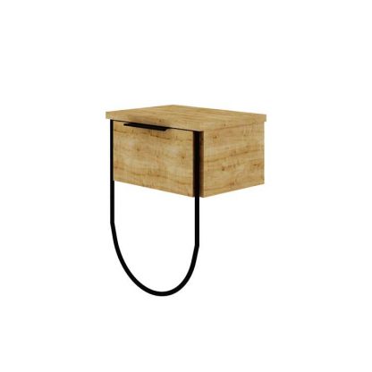 Decortie Norfolk Modern Bedside Table Oak 33cm Wide - Image 5