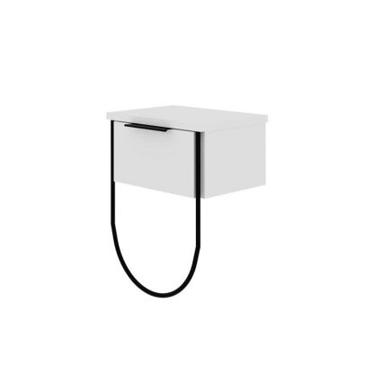 Decortie Norfolk Modern Bedside Table White 33cm Wide - Image 3