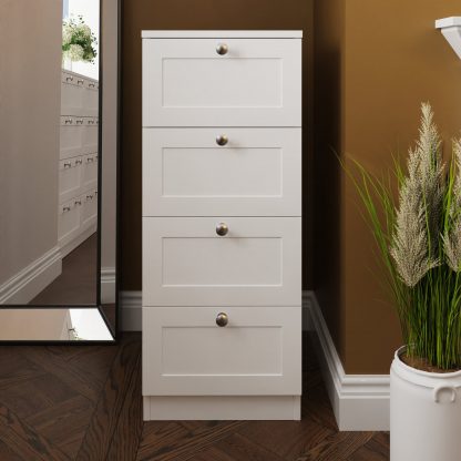 Artus 4 Drawer Chest Of Drawers - Matt White - Image 2