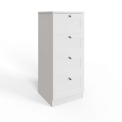 Artus 4 Drawer Chest Of Drawers - Matt White - Image 3