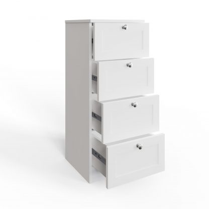 Artus 4 Drawer Chest Of Drawers - Matt White - Image 4