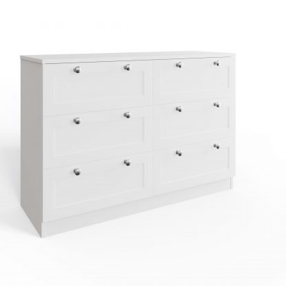 Artus 6 Drawer Chest Of Drawers - Matt White - Image 3