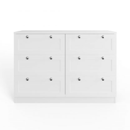 Artus 6 Drawer Chest Of Drawers - Matt White - Image 5