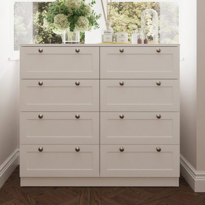 Artus 8 Drawer Chest Of Drawers - Matt White - Image 2