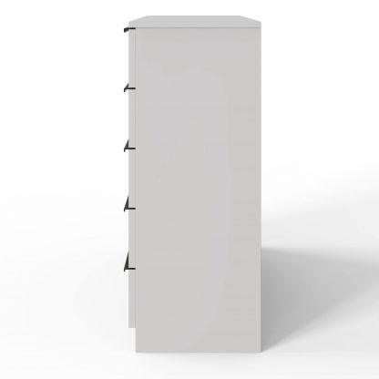 Lania 5 Drawer Chest Of Drawers - Matt White Ripple Effect - Image 6