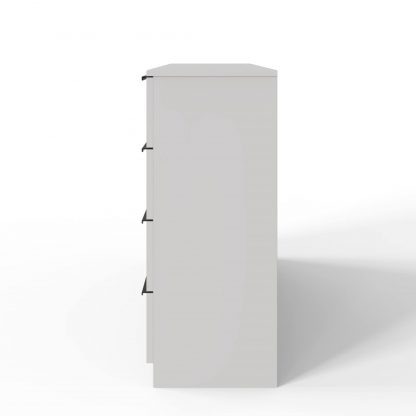 Lania 8 Drawer Chest Of Drawers - Matt White Ripple Effect - Image 6