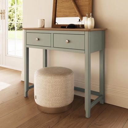 TABERNO 2 DRAWER DRESSING TABLE - SAGE GREEN