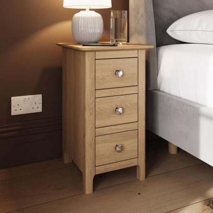 TABERNO 3 DRAWER SLIM CHEST - NATURAL OAK