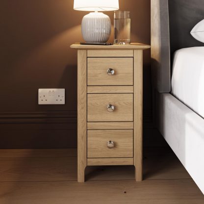 TABERNO 3 DRAWER SLIM CHEST - NATURAL OAK - Image 2