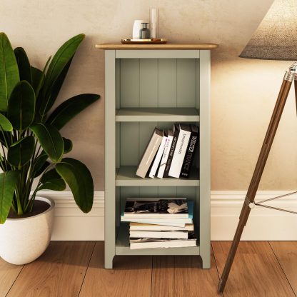 TABERNO 3 TIER BOOKCASE – SAGE GREEN - Image 2