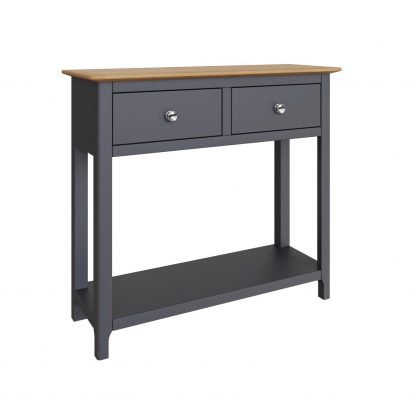 TABERNO 2 DRAWER CONSOLE TABLE - GRAPHITE BLUE - Image 3