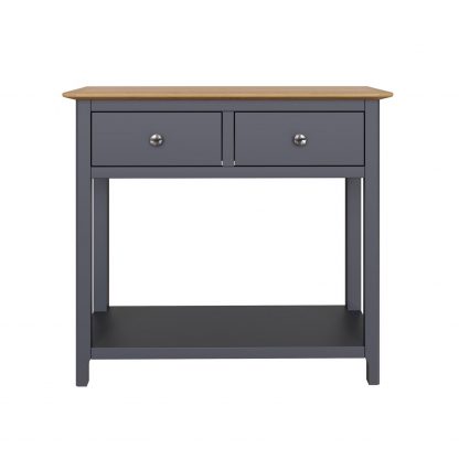 TABERNO 2 DRAWER CONSOLE TABLE - GRAPHITE BLUE - Image 5