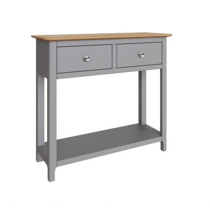 TABERNO 2 DRAWER CONSOLE TABLE - DOVE GREY - Image 3