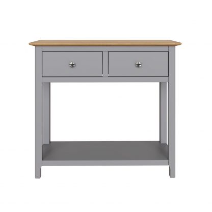 TABERNO 2 DRAWER CONSOLE TABLE - DOVE GREY - Image 5