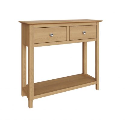 TABERNO 2 DRAWER CONSOLE TABLE - NATURAL OAK - Image 3