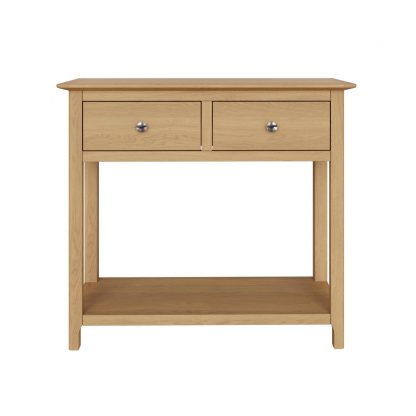 TABERNO 2 DRAWER CONSOLE TABLE - NATURAL OAK - Image 5