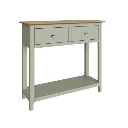 TABERNO 2 DRAWER CONSOLE TABLE - SAGE GREEN - Image 4