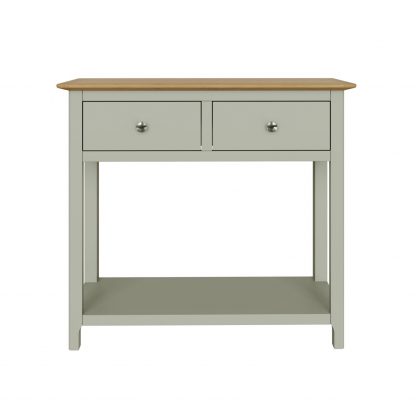 TABERNO 2 DRAWER CONSOLE TABLE - SAGE GREEN - Image 6