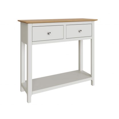 TABERNO 2 DRAWER CONSOLE TABLE - WHITE LINEN - Image 3