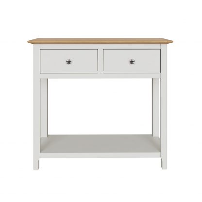 TABERNO 2 DRAWER CONSOLE TABLE - WHITE LINEN - Image 5