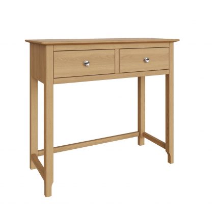 TABERNO 2 DRAWER DRESSING TABLE - NATURAL OAK - Image 3