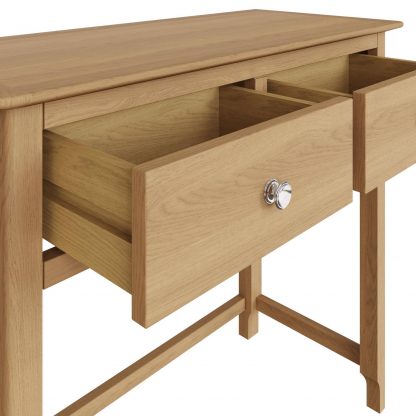 TABERNO 2 DRAWER DRESSING TABLE - NATURAL OAK - Image 5