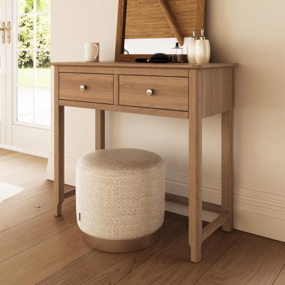 TABERNO 2 DRAWER DRESSING TABLE - NATURAL OAK