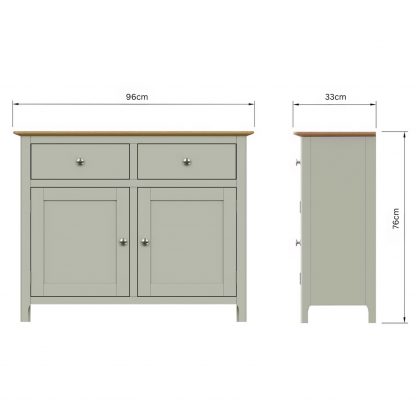 TABERNO 2 DOOR 2 DRAWER SIDEBOARD - SAGE GREEN - Image 8