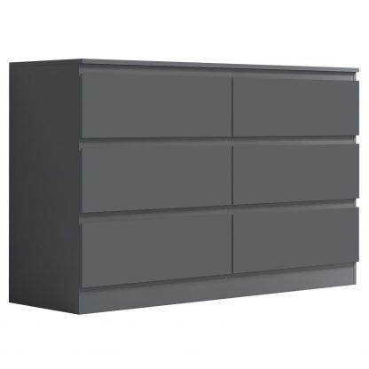 Stora 6 Drawer Dark Grey - cutout