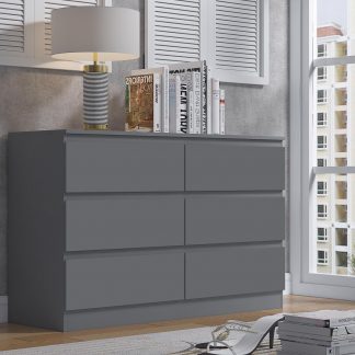 Stora 6 Drawer Dark Grey - lifestyle